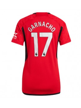 Billige Manchester United Alejandro Garnacho #17 Hjemmedrakt Dame 2023-24 Kortermet